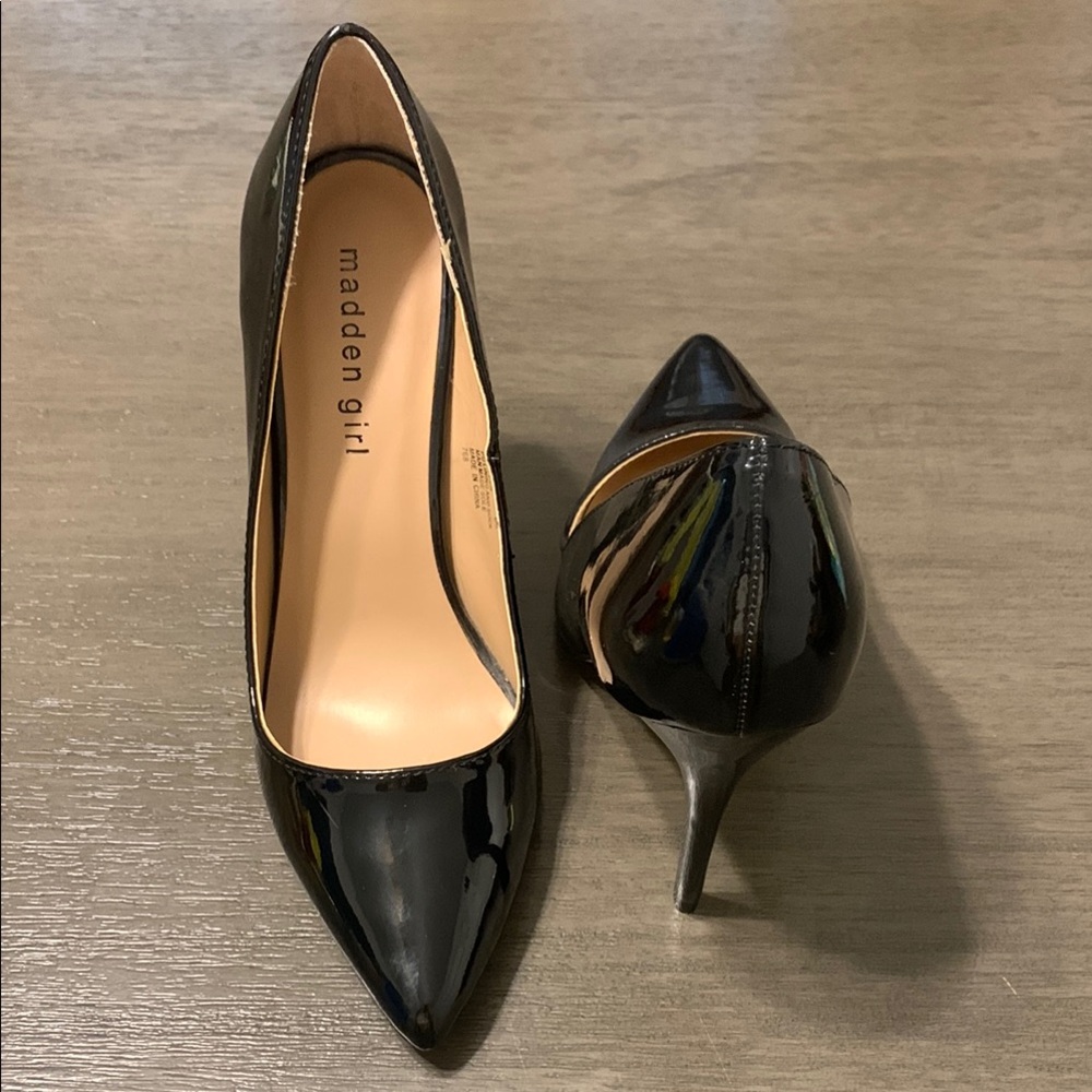 Madden Girl Black Patent Leather Heels